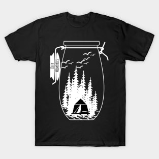 Camping design with Mason jar for campers T-Shirt